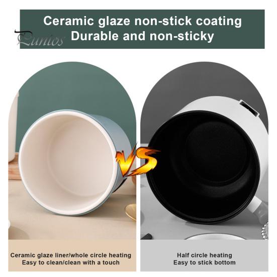 Электрическая кастрюля 1 л, мини-плита для рамэна, защита от перегрева, легко чистится, портативная, многофункциональная, электрическая кастрюля с вилкой стандарта США