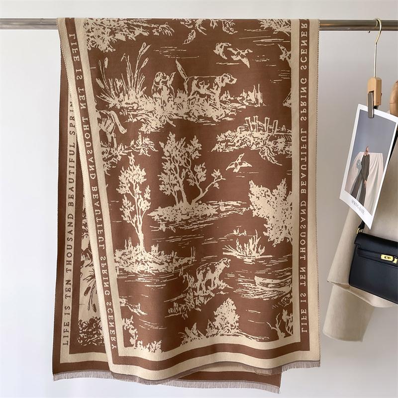 Роскошный бренд кашемировый женский цветочный шарф зимний теплый платок и накидка бандана пашмина женский платок квадратное толстое одеяло пончо