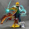 Статуэтка Naruto Minato Namikaze «Желтая Вспышка» из серии GEM, 26 см, Световая фигурка с двумя вариантами головы, Коллекционный дисплей из аниме