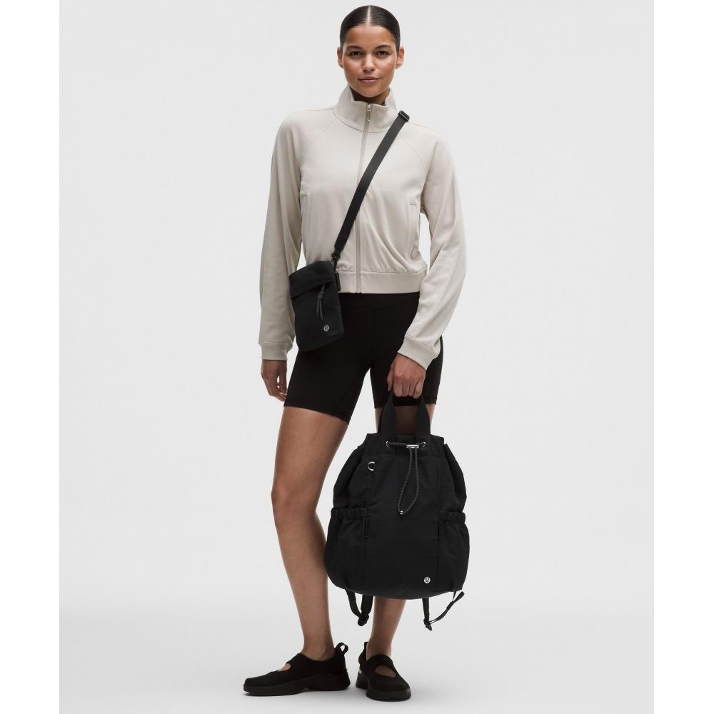 Lululemon 2-In-1 Drawstring Bucket Bag Blk Slvr