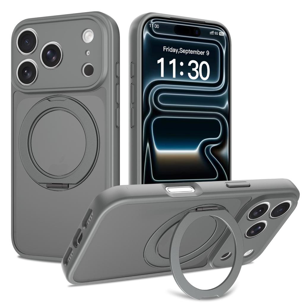 Подходит для Apple 17Pro магнитный чехол для мобильного телефона 360 вращающаяся подставка iPhone16pm противоударный чехол с мелкими отверстиями