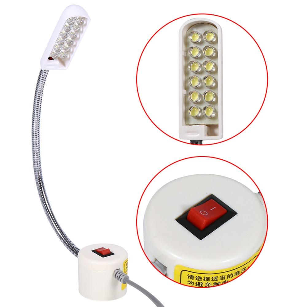 Flexible Gooseneck LED Work Lamp Magnetic Mounting Base Sewing Machine Lamp  Home Tailor Store