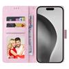 For iPhone 16 Pro Max Cell Phone Case Lacquered RFID Blocking PU Leather Cover