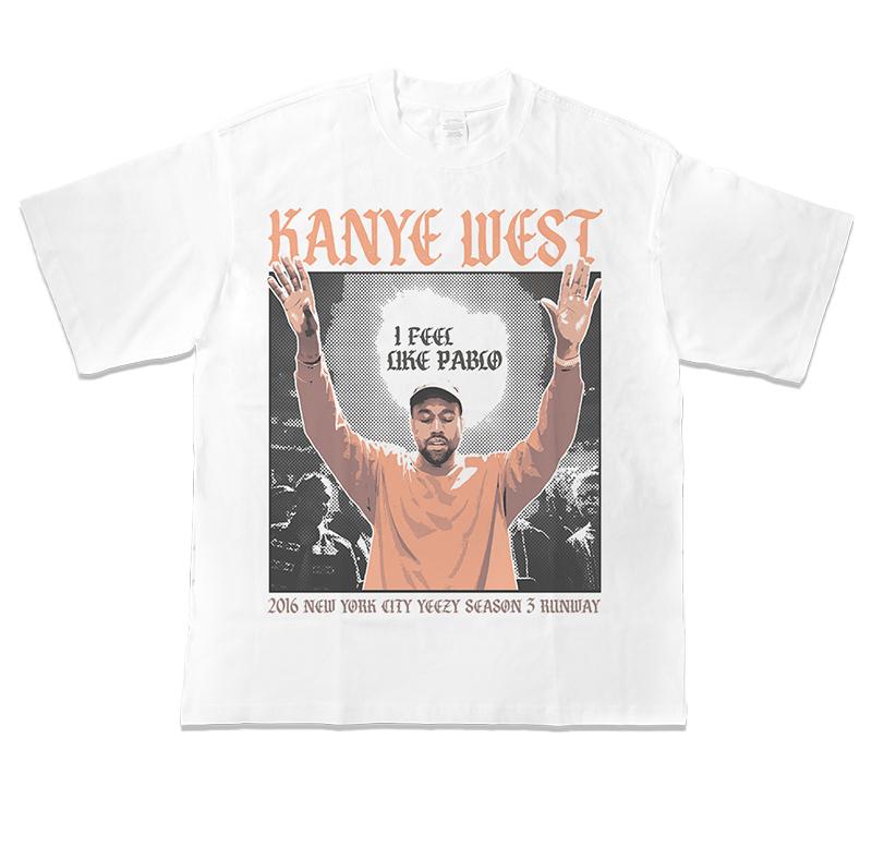 2025 Kanye West SZA Drake Fayaz Хип-хоп Артист Американская Тяжелая Футболка с Коротким Рукавом Уличная Футболка с Коротким Рукавом