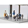 TOMYTEC GeoCollection 1/64 Car Snap 05a Bus Stop - ABS Accessory & PVC Figure/Accessory Set - Orange, Black & Gray