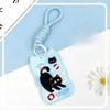 Креативный держатель для карт с ушками кошки, волнистый, студенческий, для кампусной карты, значок, бирка, сумка, скользящая крышка, ABS-чехол для ID, защитный чехол