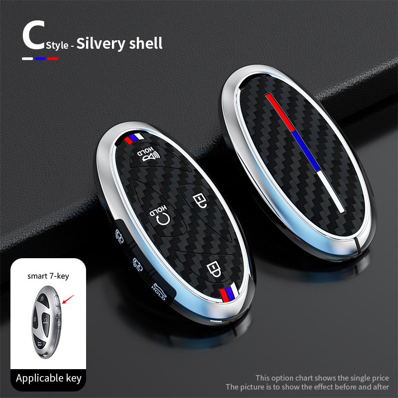 5 7 Кнопок Сплав Цинка + Силикон Чехол-Крышка для Ключа Автомобиля Для Hyundai Kona Ev Grandeur GN7 IONIQ 6 2025 2025 Защитная Оболочка для Пульта Дистанционного Управления