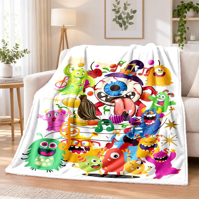 My Singing Monsters Flannel Throw Blanket Soft Warm Cozy For Sofa Bed Indoor Home Bedroom Use