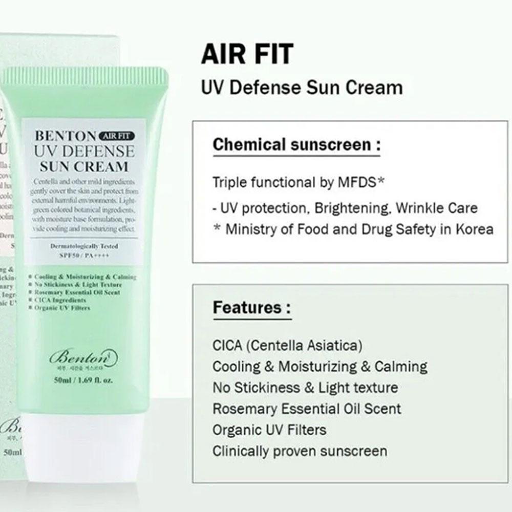 Benton Air Fit UV Defense Sun Cream 50ml (SPF50+)