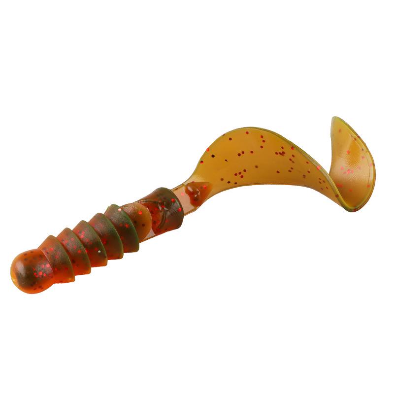 Большая волна, кудрявый хвост, мягкая приманка для окуня и мандаринки