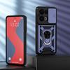 KEYSION Противоударный защитный чехол для OPPO Reno13 Pro 5G Силиконовый + ПК слайдер камера защитное кольцо подставка чехол для телефона для OPPO Reno 13