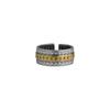 Adjustable Open Ring Men Women Vintage Coin Motif Geometric Silver-Plated Statement Retro Boho Chic Jewelry