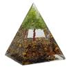 Дерево Жизни, Перидот и Кристалл Тигрового Глаза, Камень Защиты Дома Пирамидальный Кристалл,