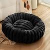 New Pet Nest High Gram Straight Strip Rabbit Plush Pet Mat Long Hair Round Cat Nest Winter Warm Dog Bed Dog Kennel