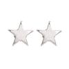Gehena by Estele Silver Rhodium Tone Star Stud Earrings for Girls and Women
