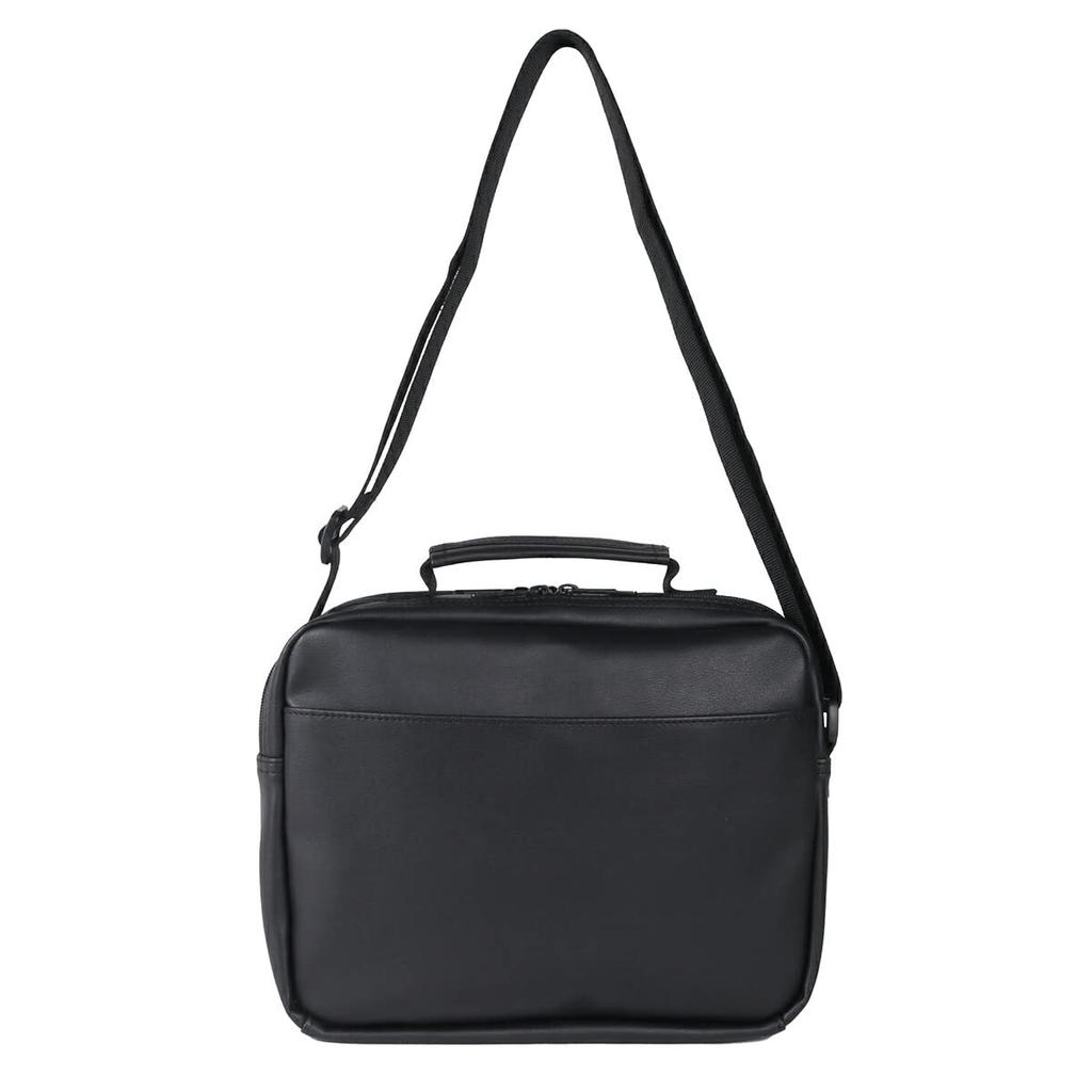 Shoulder Bag Large Capacity Box Embossed Logo [Universal Overalls] [Beige]