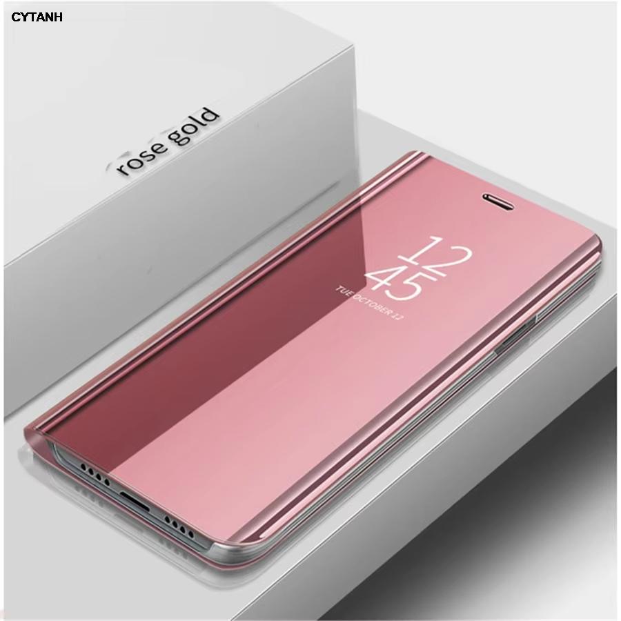 Роскошный чехол-книжка с зеркалом для Apple iPhone 17 16 15 14 13 12 11 Pro Max Кожаный чехол для телефона для iPhone 16E Air XS Max XR X iPhone 7 8 Plus SE 2022 2020