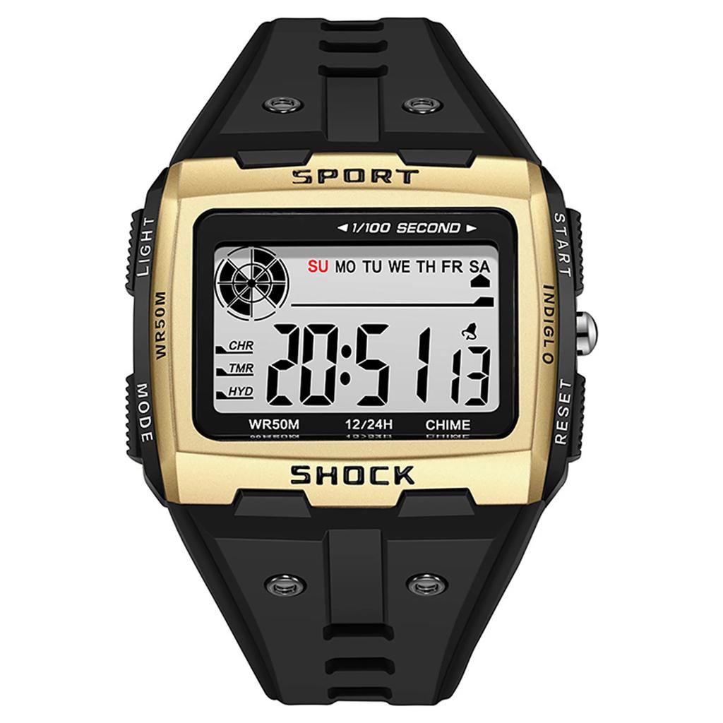 Waterproof Sports Wristwatch Multifunctional Student Alarm Clock Electronic Watch for Kids Boys Girls Gift