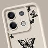 Fashion Butterfly Phone Shell For Xiaomi 13T 11T Pro Poco F6 Pro X6 M6 X5 Pro Redmi Note 13 12 11 10 Pro Max Shockproof Soft Matte Silicone Case Cover