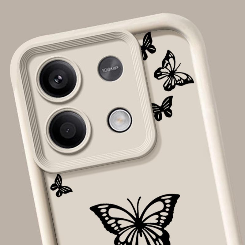 Fashion Butterfly Phone Shell For Xiaomi 13T 11T Pro Poco F6 Pro X6 M6 X5 Pro Redmi Note 13 12 11 10 Pro Max Shockproof Soft Matte Silicone Case Cover