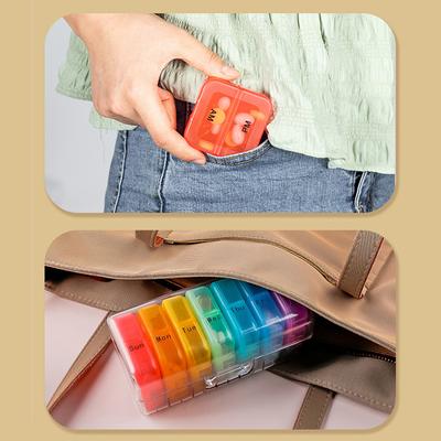 Портативный ПП Контейнер для лекарств Цветной Пластиковый Дорожный Аварийный Медицинский Органайзер для хранения Упаковочный Кейс Прочный Здоровье органайзер для лекарств