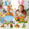 12 шт. Заполненные пасхальные яйца Наполнители для пасхальной корзины Разноцветный наполнитель для пасхальных яиц со строительными блоками для мальчиков и девочек Пасхальный подарок