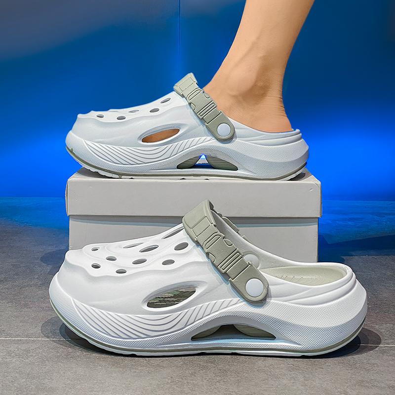 Унисекс летние тапочки мужские сабо на платформе женские пляжные сандалии для отдыха на открытом воздухе повседневная нескользящая обувь мужские сандалии