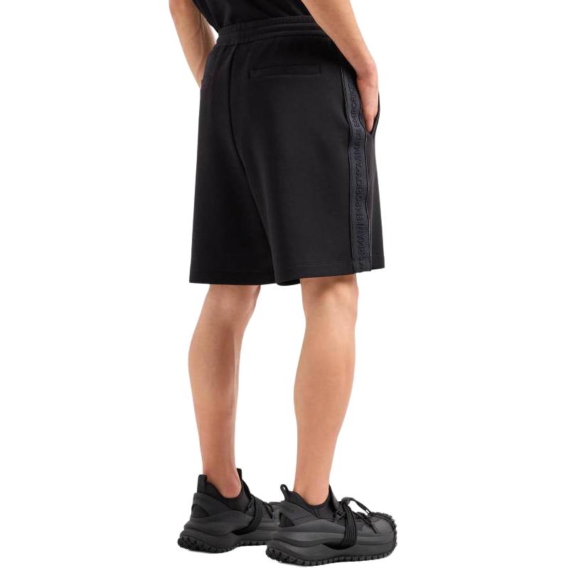 EMPORIO ARMANI Logo-Jacquard Drawstring Track Shorts 3D1P69-1JHSZ-0999