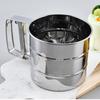 Новая чашка-сито для муки из нержавеющей стали, сетка для просеивания порошка, кухонный гаджет, сито для сахара ручной просевки для тортов, сито для выпечки, сито