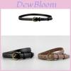 Classic Leather Woman Belt For Denim Pants With Alloy Buckle For Casual Wear
