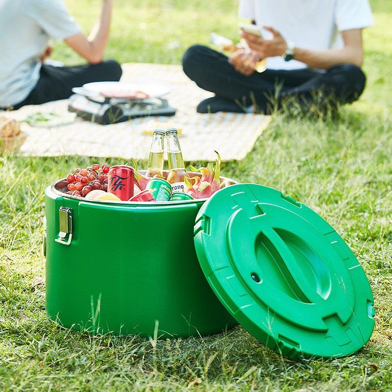Большой емкости insulated food container из нержавеющей стали и ведро для молочного чая для использования на улице и в быту