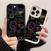 JT177 Цветные Космические Планетарные Астронавты для iPhone 17 16 15 Pro Max Samsung S26 S25 Ultra A17 A16 A07 A56 Xiaomi 15T Redmi 15c 14C Мягкий ТПУ Чехол