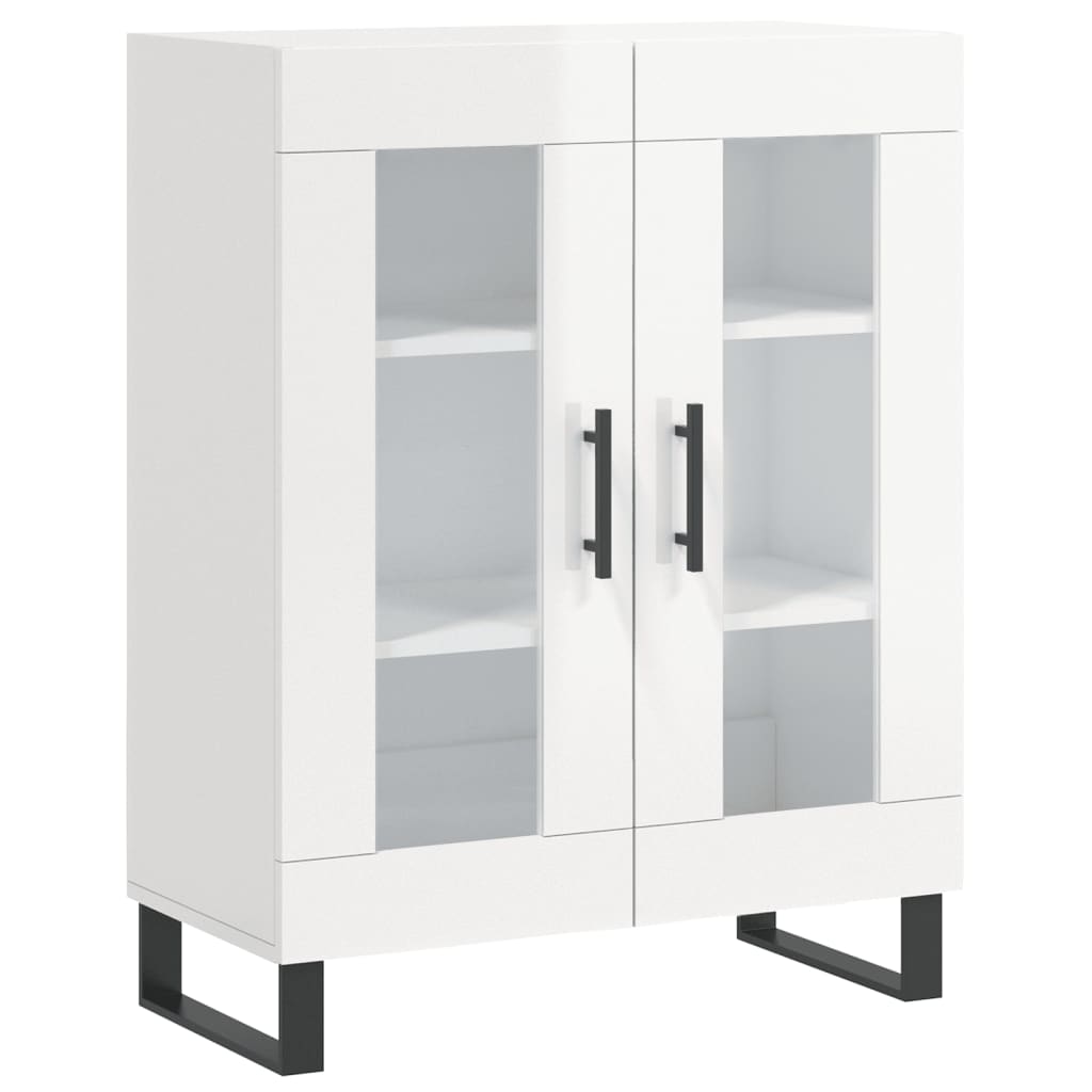 Sideboard High Gloss White 69.5 x 34 x 90 cm Engineered Wood