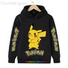 Autumn Warm Pikachu Casual Sportswear Hoodie with Anime Print for Kids Boys and Girls
