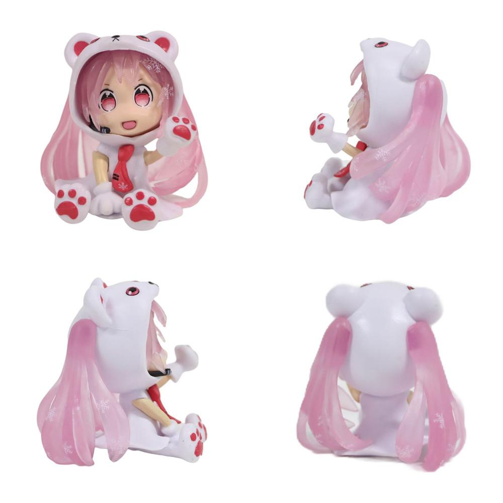 Random Color Hatsune Miku bear's-paw Girl Virtual Singer Manga Figure Kawaii Beauty Collection girl PVC Action Model toy