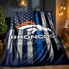 Denver Broncos Logo Blanket Outdoor Flannel Blanket for Camping, Hiking, Garden Parties, Picnic Essentials,gift for family and friends