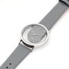 KLON Unisex Quartz Skeleton Watch INVISIBLE RELATION Series Gray, 40mm Case, Cowhide Leather Band, Good Design Award