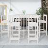 VidaXL 7-piece Garden Bar Set White Solid Pine Wood, Bar Set, Furniture Set, Bar Set 3154761