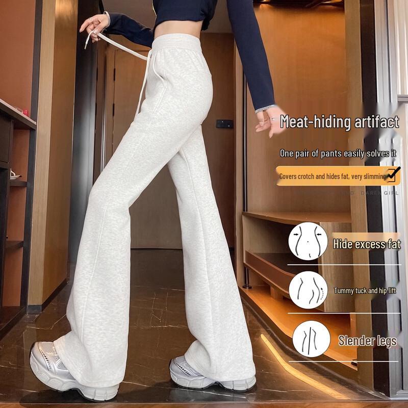 Женские повседневные спортивные брюки клеш с высокой посадкой