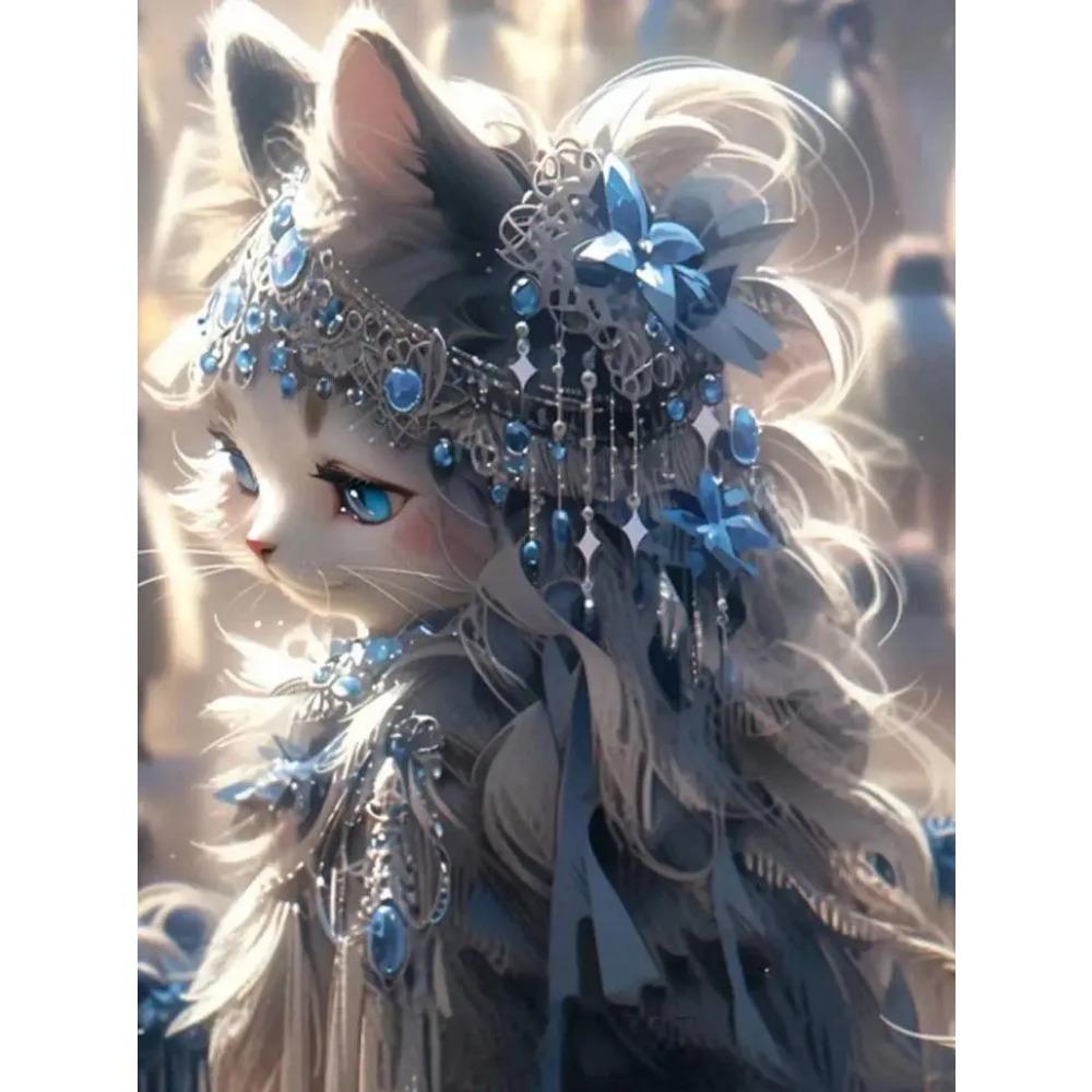 DIY Full Round Diamond Painting Cross Stitch 3D Cute Kitten Animal Scene Home Decorative Art Diamond Painting 5d Diamond Art Painting