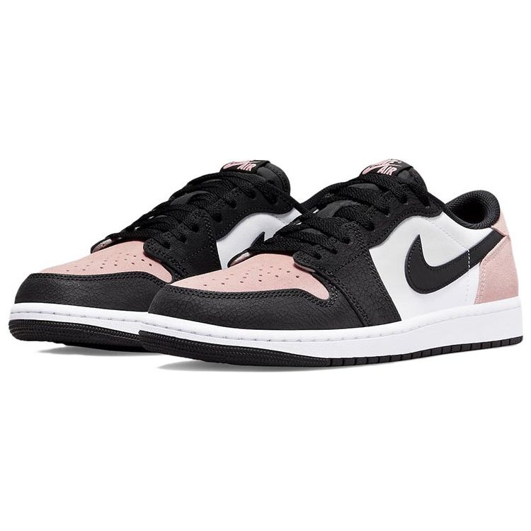 Air Jordan 1 Retro Low OG Отбеленные коралловые кроссовки унисекс Розовый Черный Белый CZ0790-061