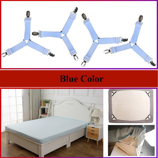 4 шт./компл., эластичные зажимы для простыни, зажимы для ремня, нескользящий зажим для матраса, держатель для одеяла, наборы крючков для захвата, домашний органайзер