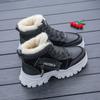 2024 Winter New Womens Shoes Fluffy High-top Cotton Boots Warm Snow Boots Flat Short Boots Female Thick Lace-up Casual Sneakers