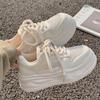 New Chinese-style Little White Shoes 2025 Summer New Popular Muffin-bottom Mesh Shoes Women's Breathable Women's Versatile Platform Sports Shoes