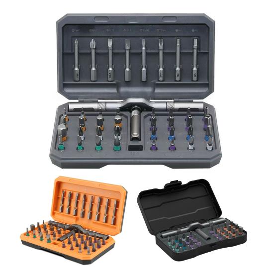 24/42Pcs Magnetic Ratchet Screwdriver Set Compact Portable Ratchet Screwdriver with Reversible High Torque Drive Handle