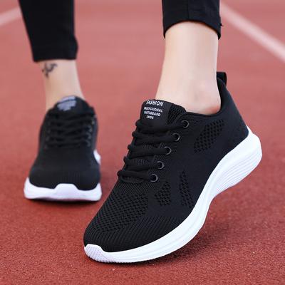 Обувь женская осенняя новая женская обувь дышащая сетка fly-knit кроссовки для бега повседневная спортивная обувь женская
