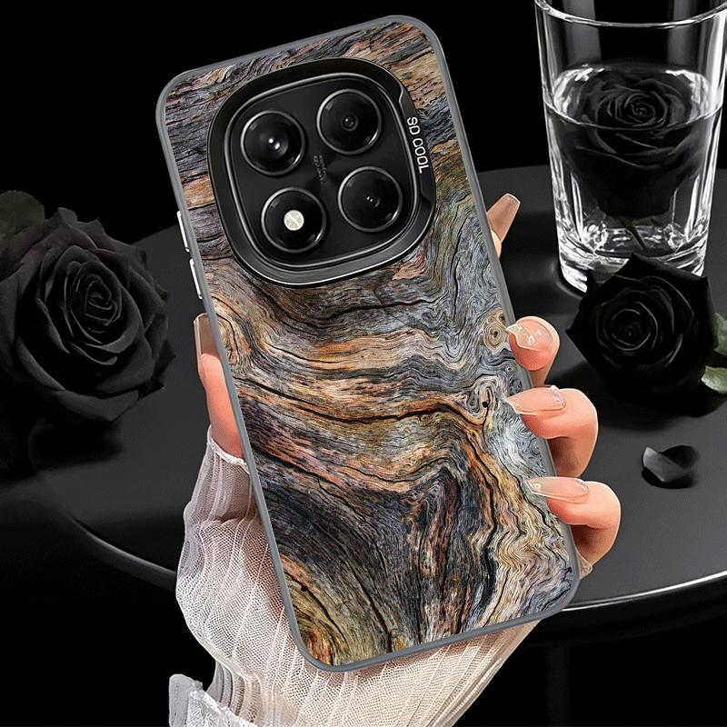 Мягкий чехол для телефона с узором под дерево в винтажном стиле для Xiaomi Redmi Note 13 14 15 Pro Plus 12S 12 11S 11 11T 10S 10 Ударопрочный чехол Bac