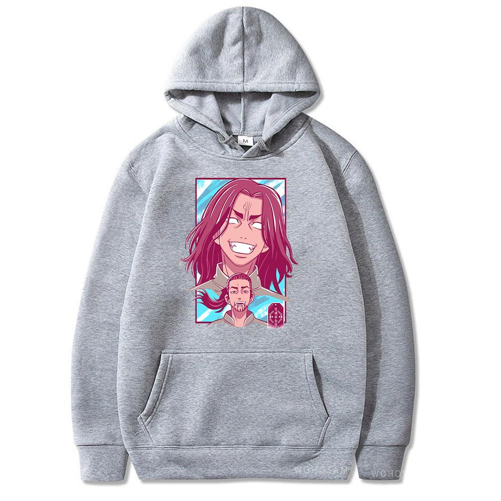 Японские крутые толстовки с капюшоном Sano Manjiro Anime Tokyo Revengers в стиле пэчворк с круглым вырезом, повседневные свободные мужские толстовки большого размера