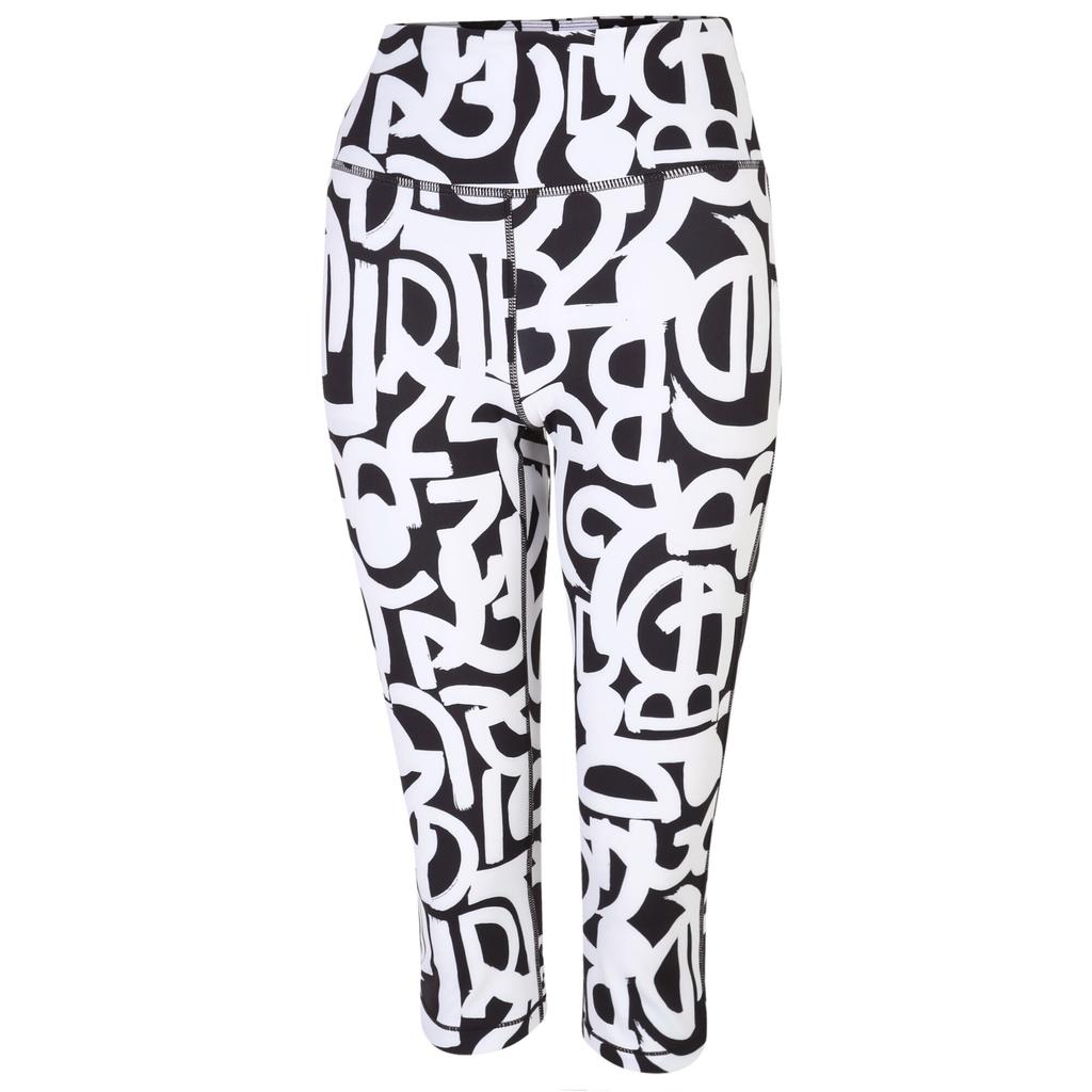 Womens/Ladies Influential Graffiti 3/4 Leggings