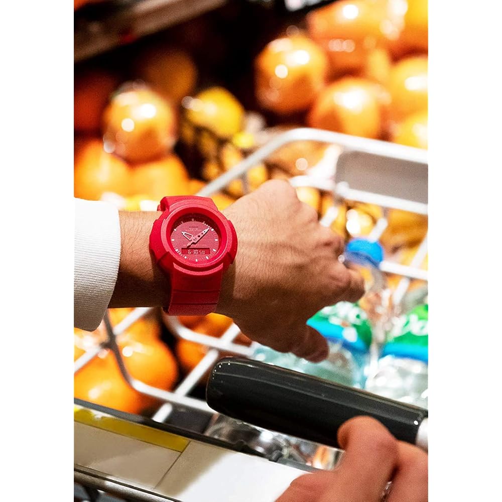 Casio G-Shock Men's Waterproof Analog-Digital Watch Red AW-500BB-4E